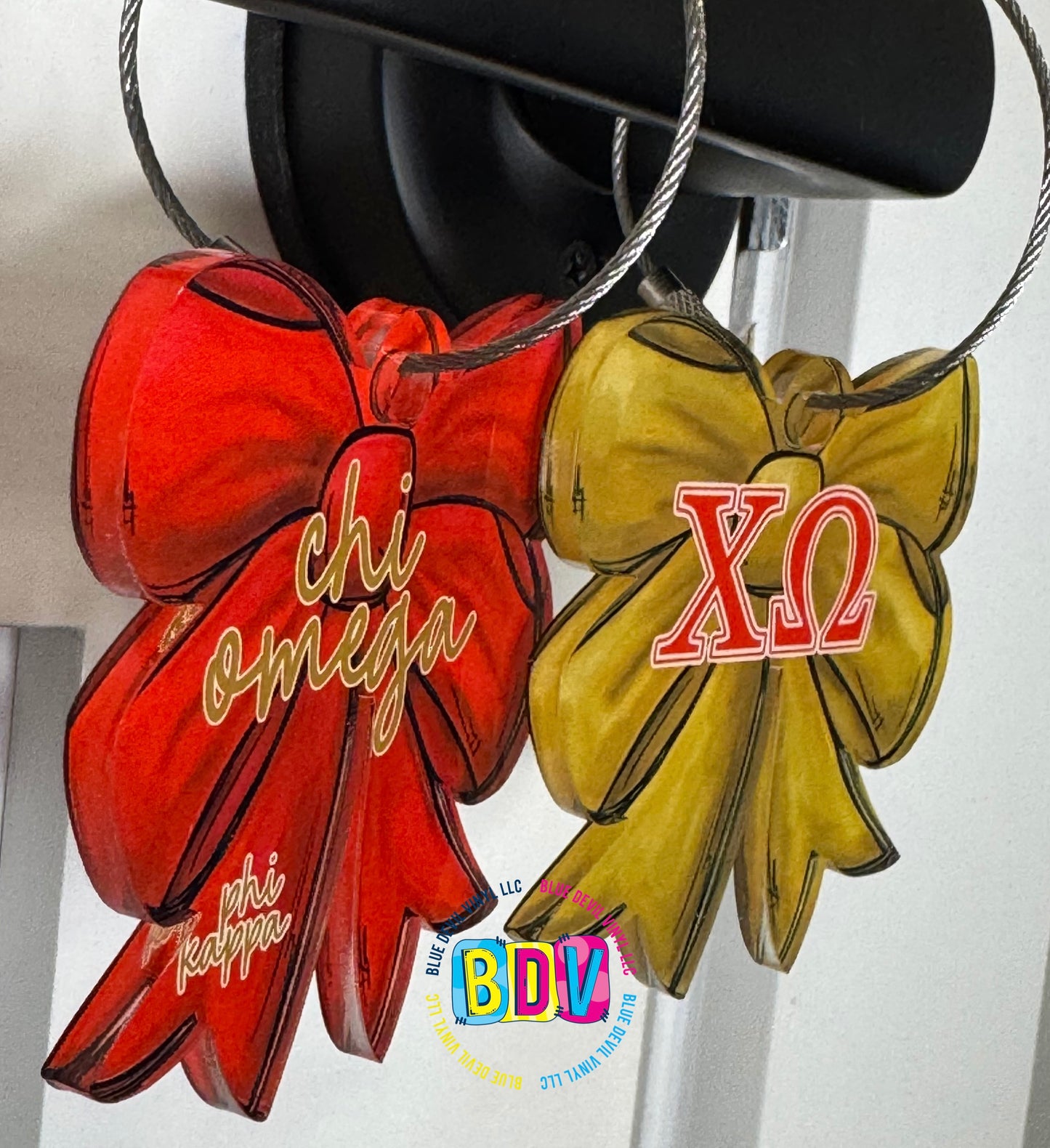 Greek Life Bag Tags - Chi Omega