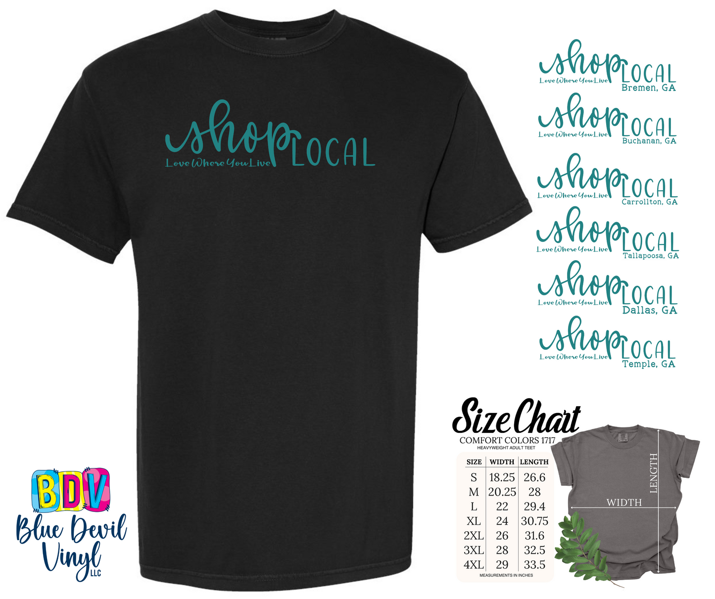 Shop Local - Love Where You Live Tee - Comfort Color