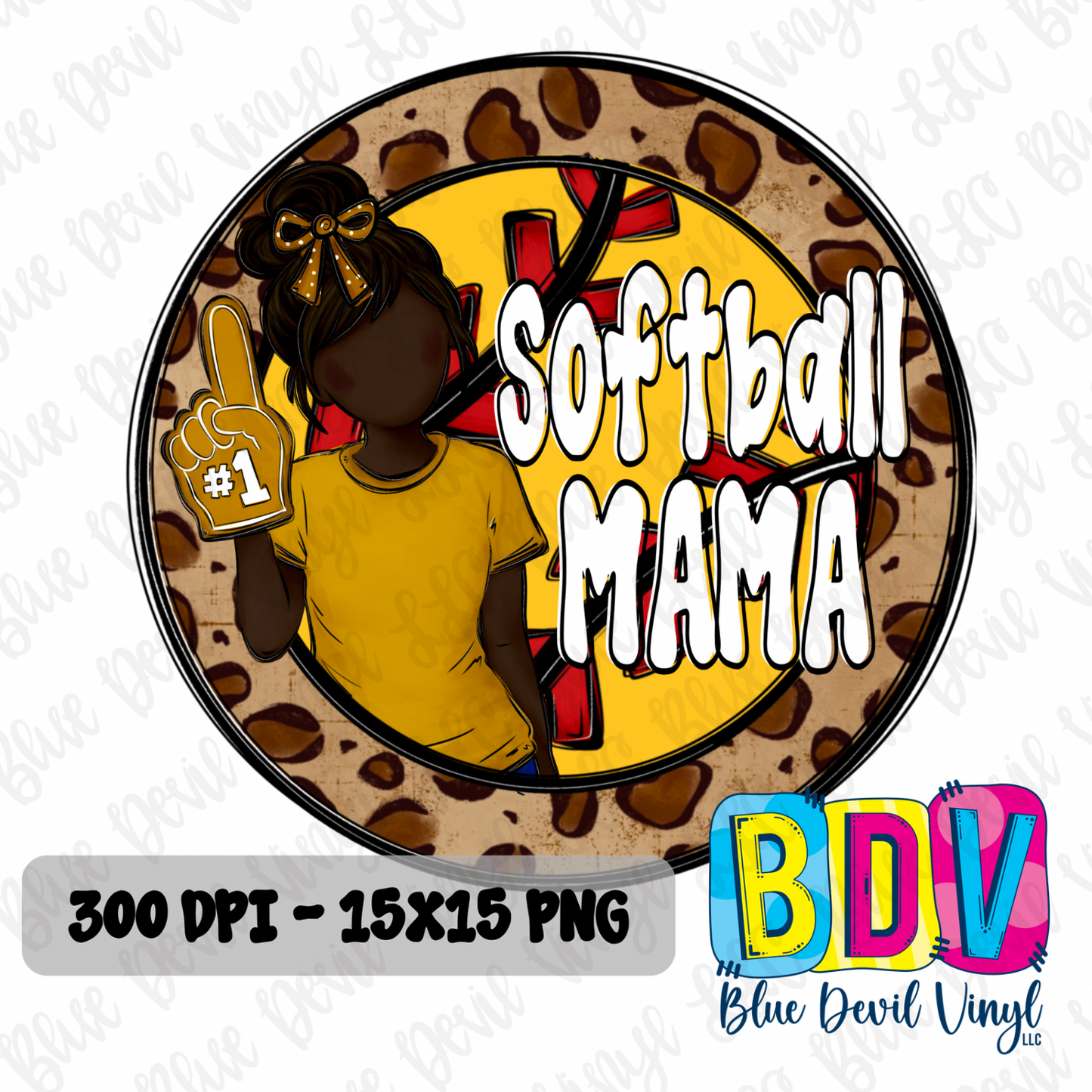 Softball Mama Round - PNG File -  8 Pack Bundle #3