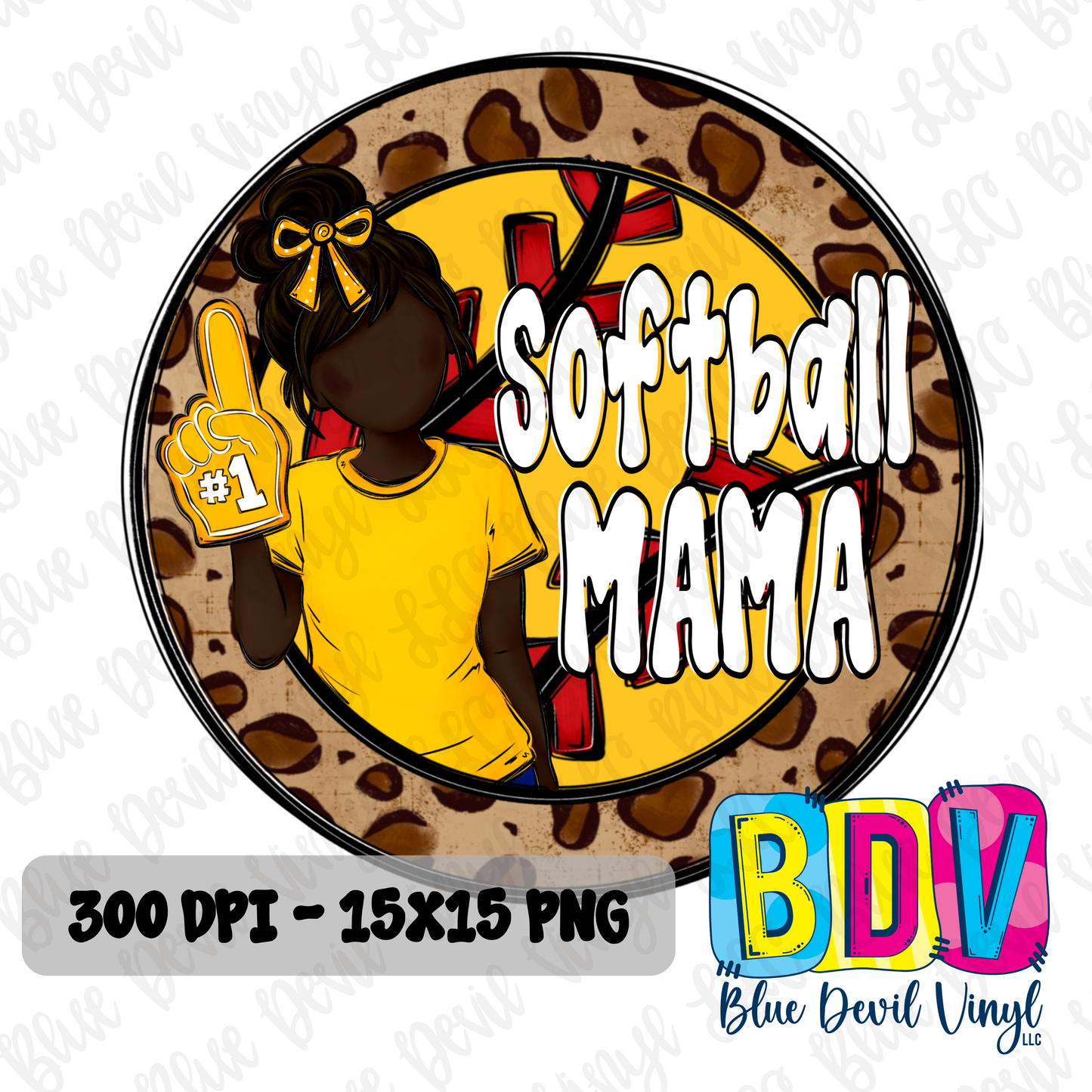Softball Mama Round - PNG File -  8 Pack Bundle #3