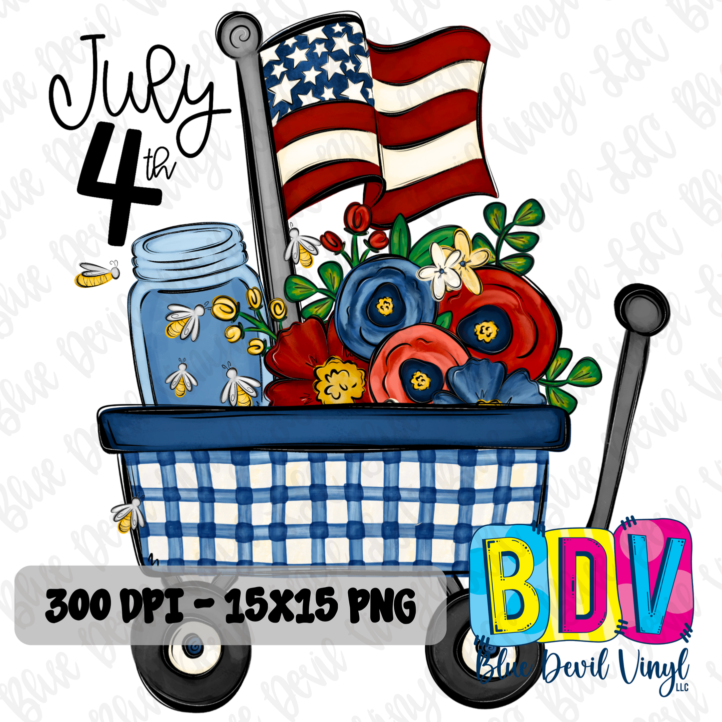 4th Of July (wagon w/fireflies)
