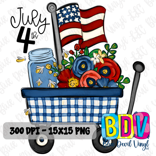 4th Of July (wagon w/fireflies)