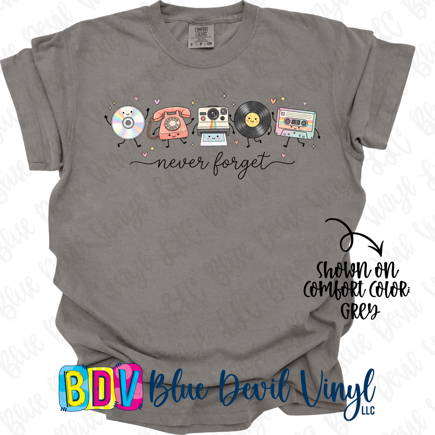 Late 1900s Childhood Doodle Comfort Color Tee