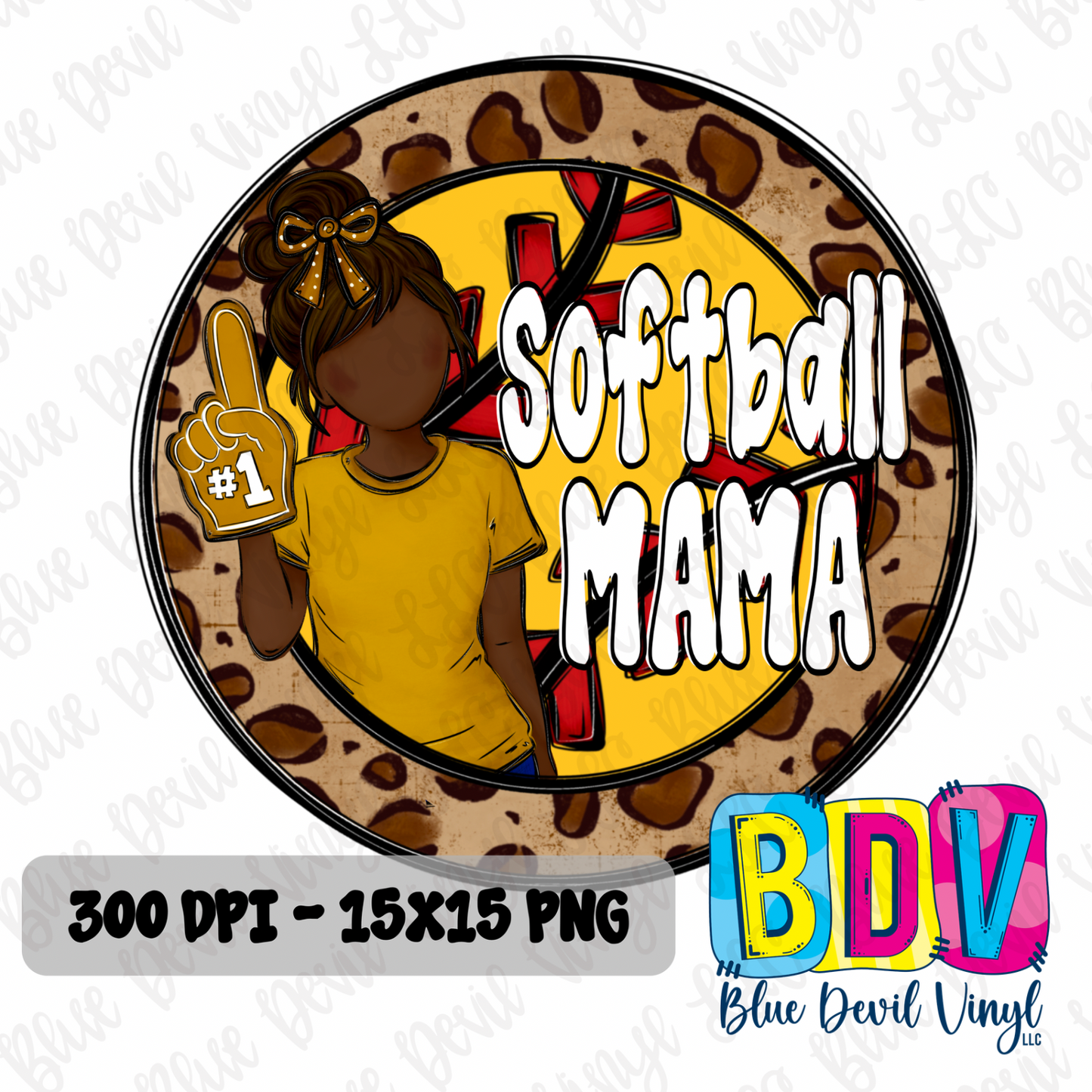 Softball Mama Round - PNG File -  8 Pack Bundle #2