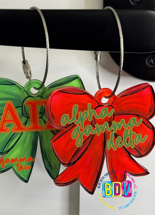 Alpha Gamma Delta Bag Tags 