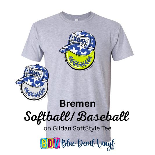 Bremen Softball and Baseball with Hat Tee