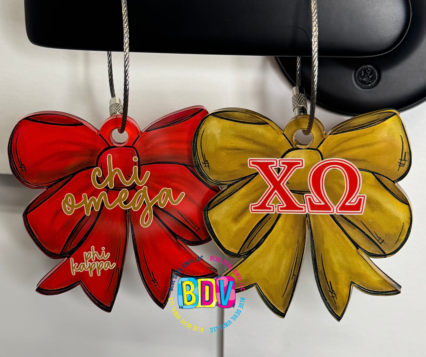 Greek Life Bag Tags - Chi Omega