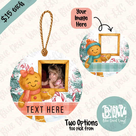 Acrylic Gingerbread Picture Ornament