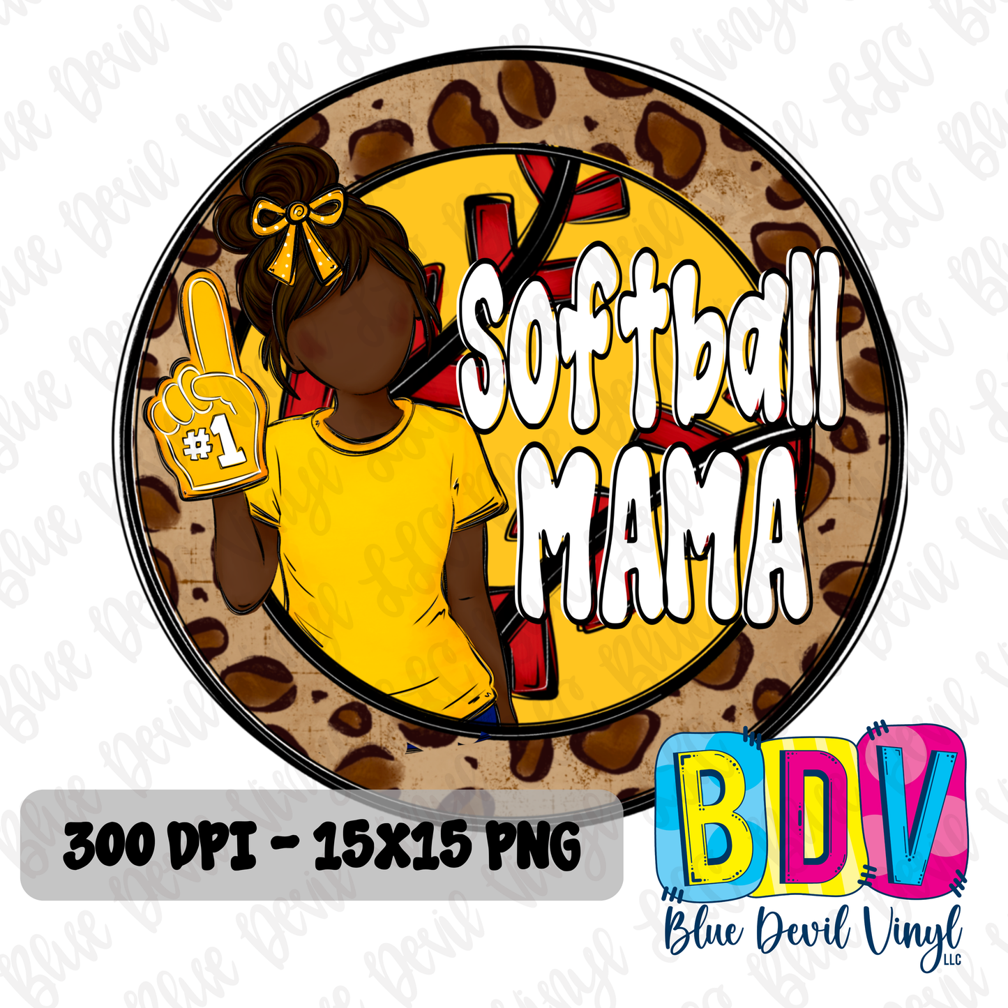 Softball Mama Round - PNG File -  8 Pack Bundle #2