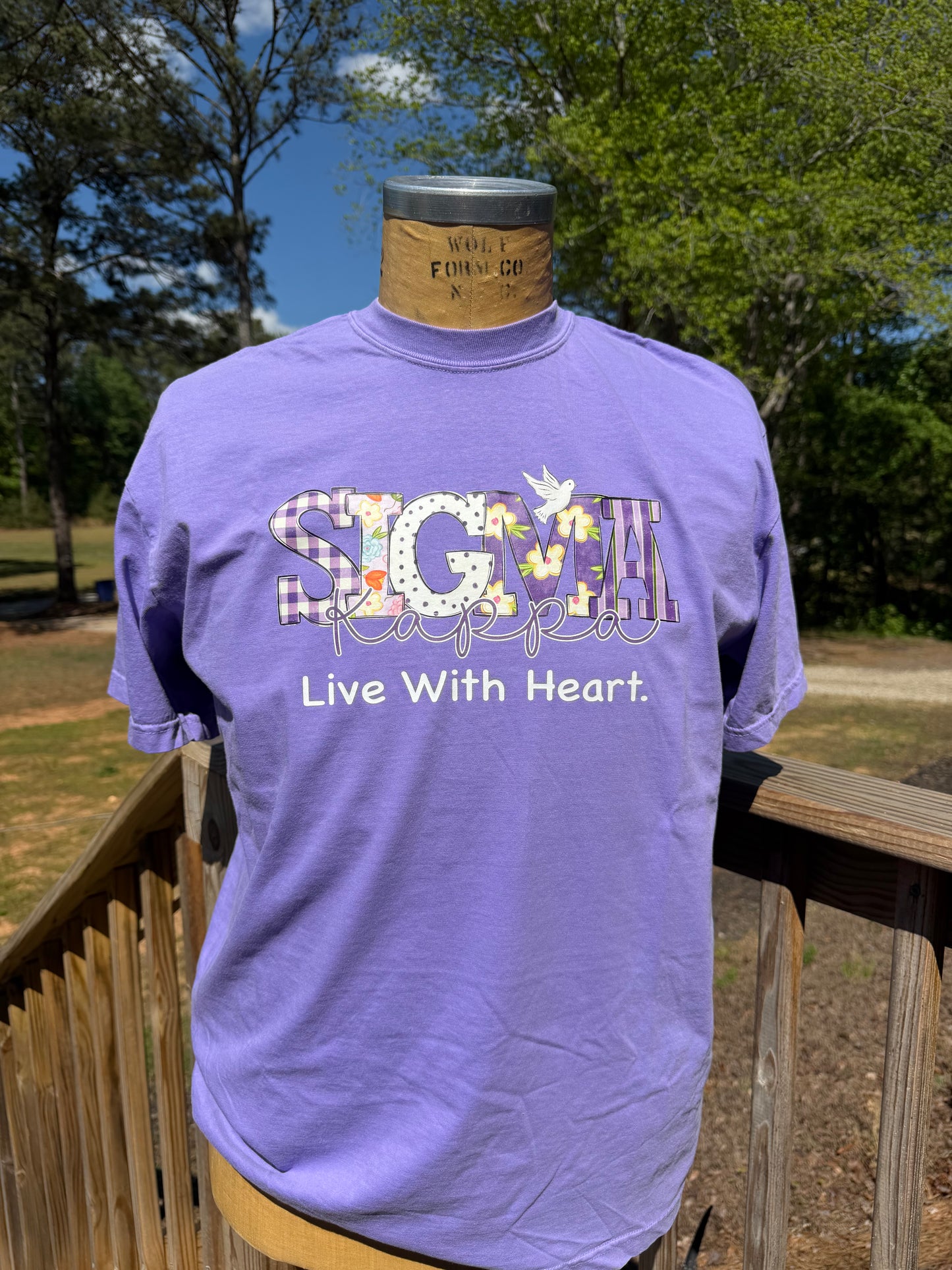 Sigma Kappa Live With Heart Crewneck/Tshirt