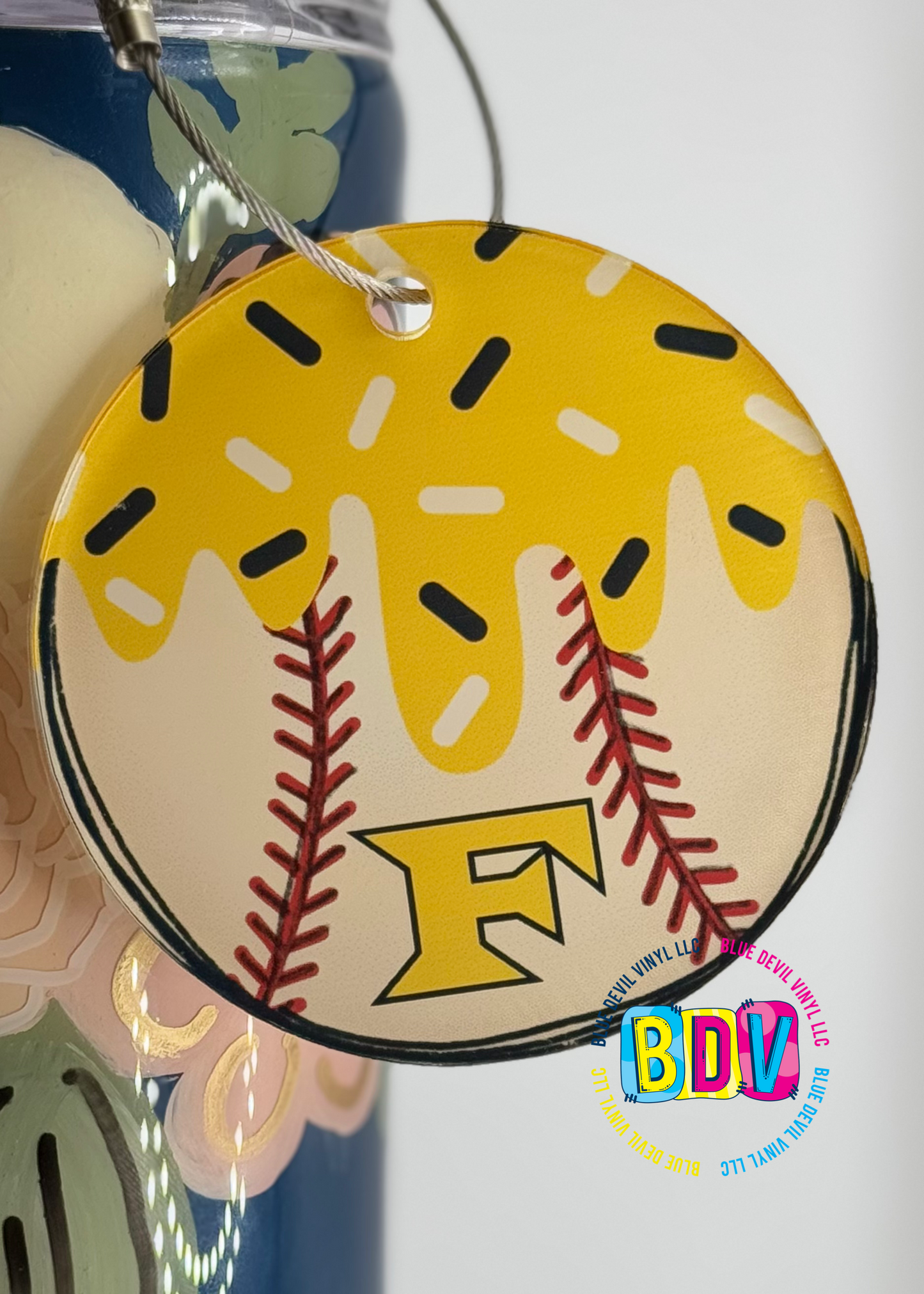 Dripping Baseball Bag Tag 