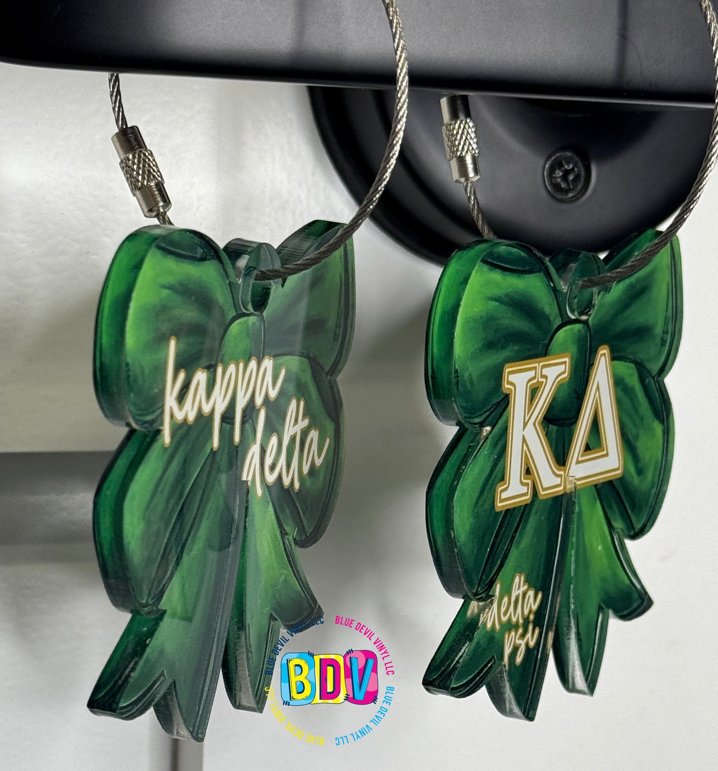Kappa Delta Bag Tags Side View 
