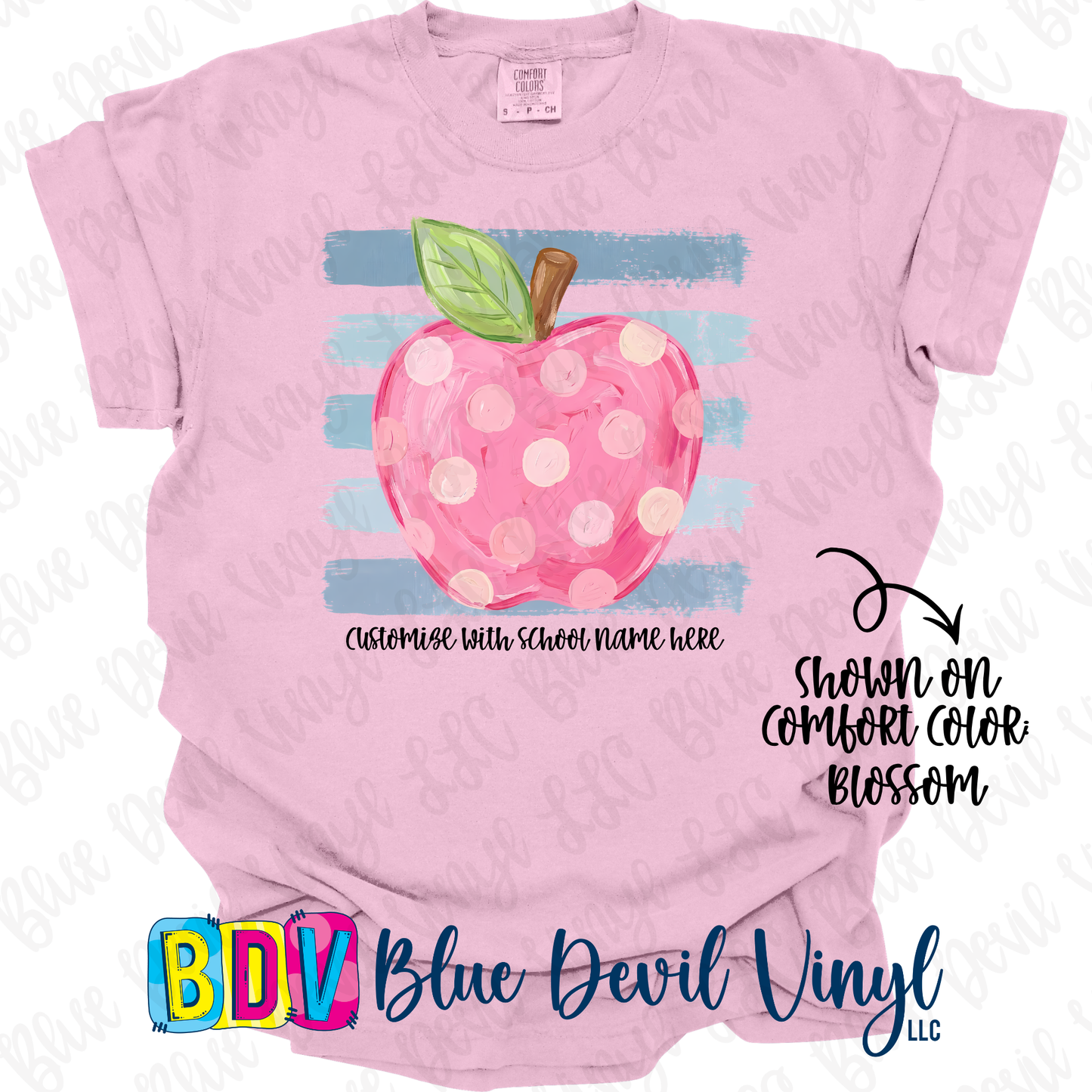 Painted Textured Pink Apple T-Shirt