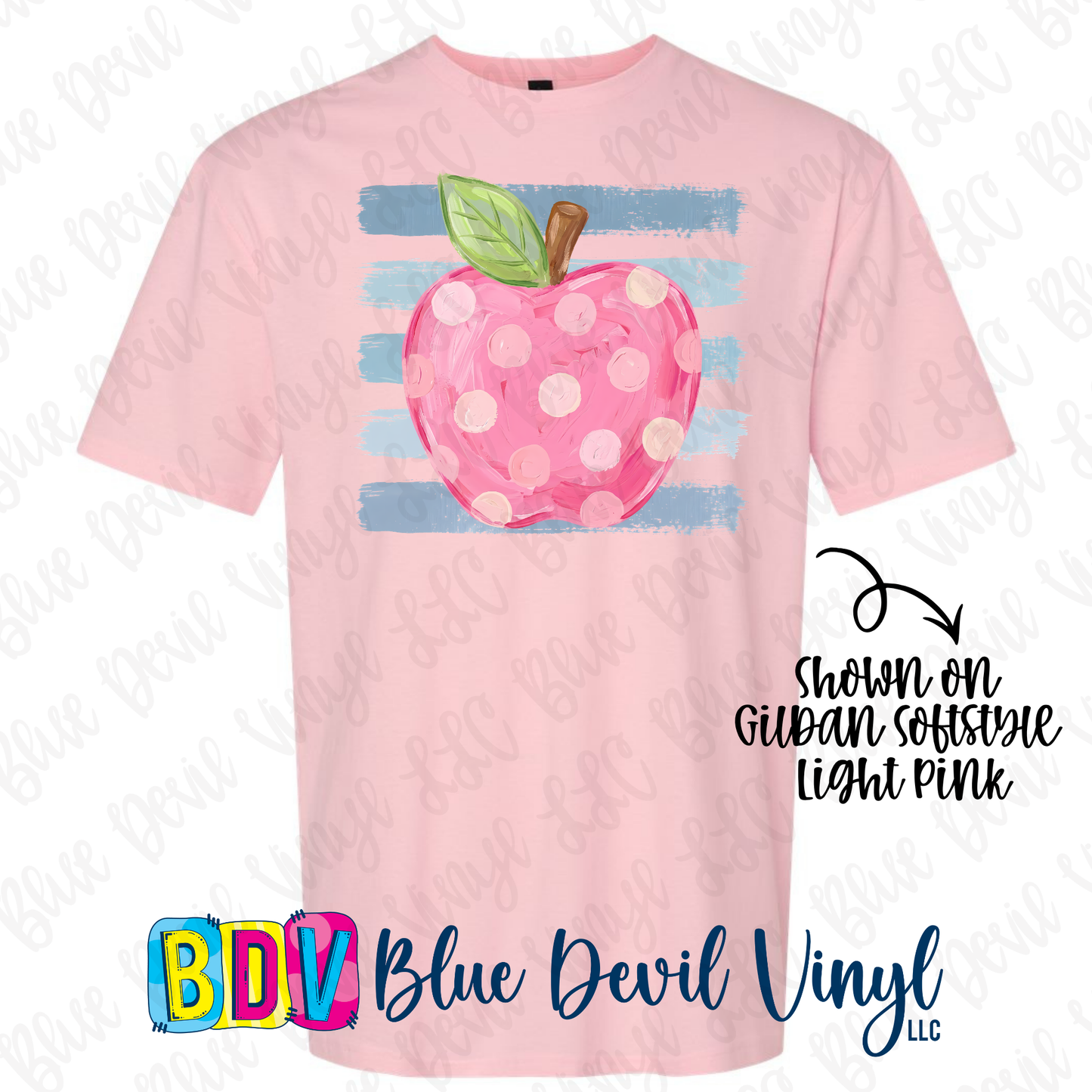 Painted Textured Pink Apple T-Shirt