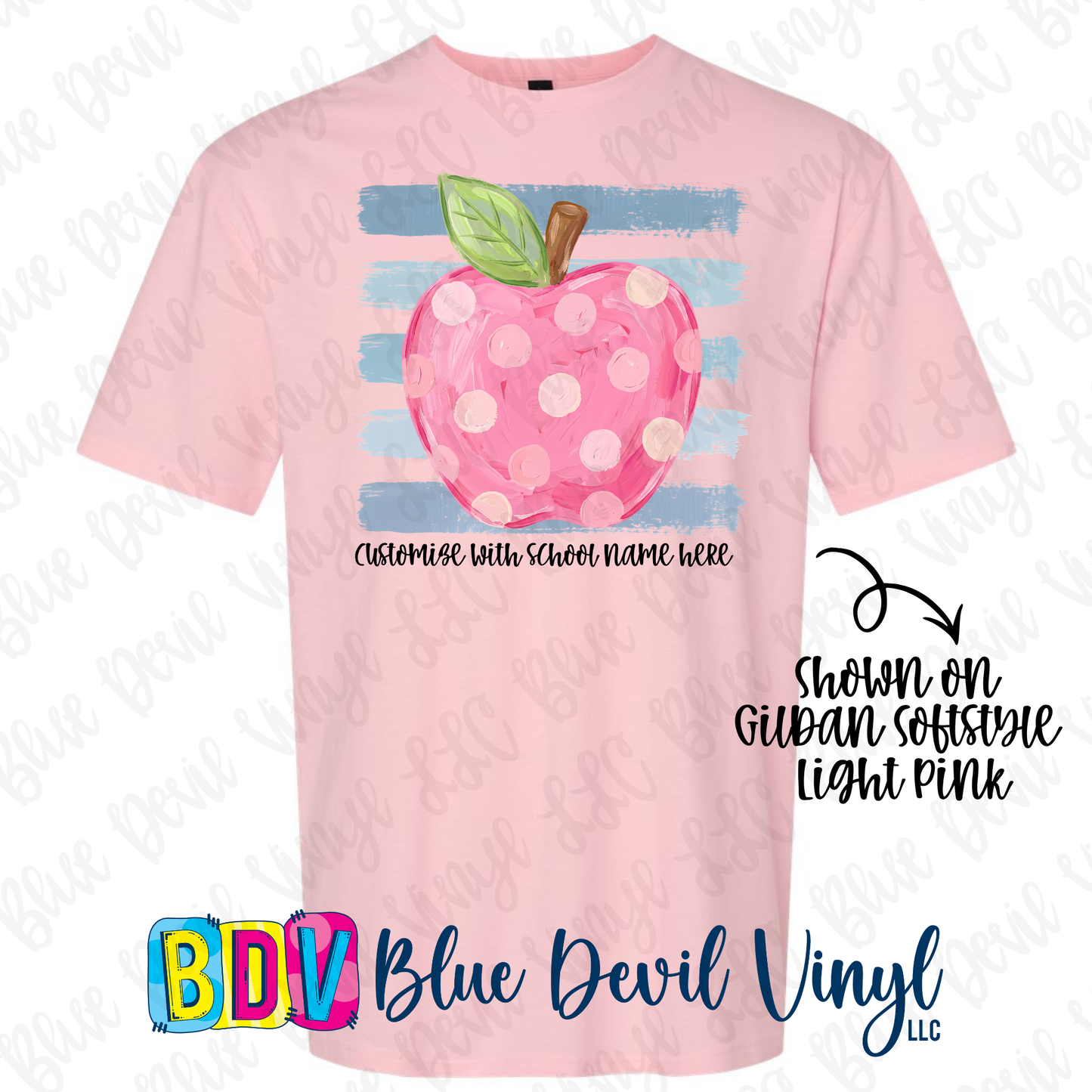 Painted Textured Pink Apple T-Shirt