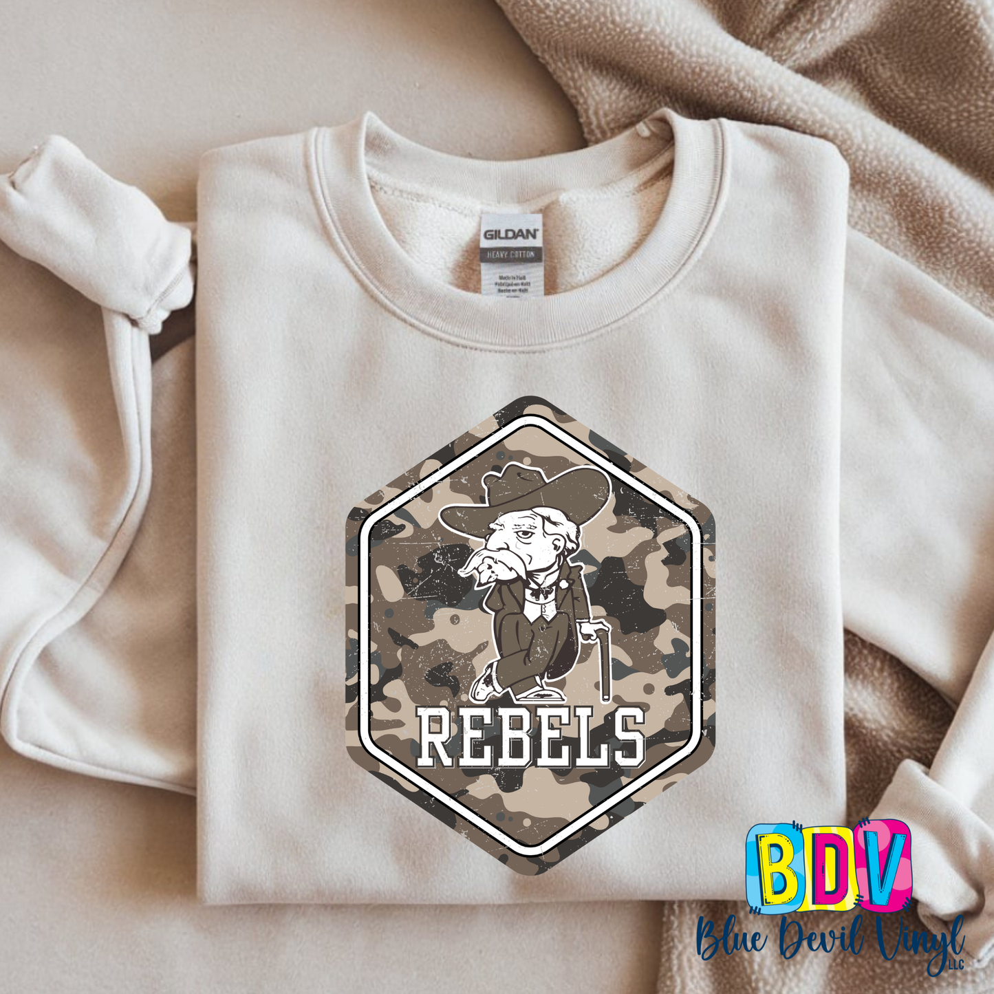 Rebels Camo Crewneck - Youth and Adult Options