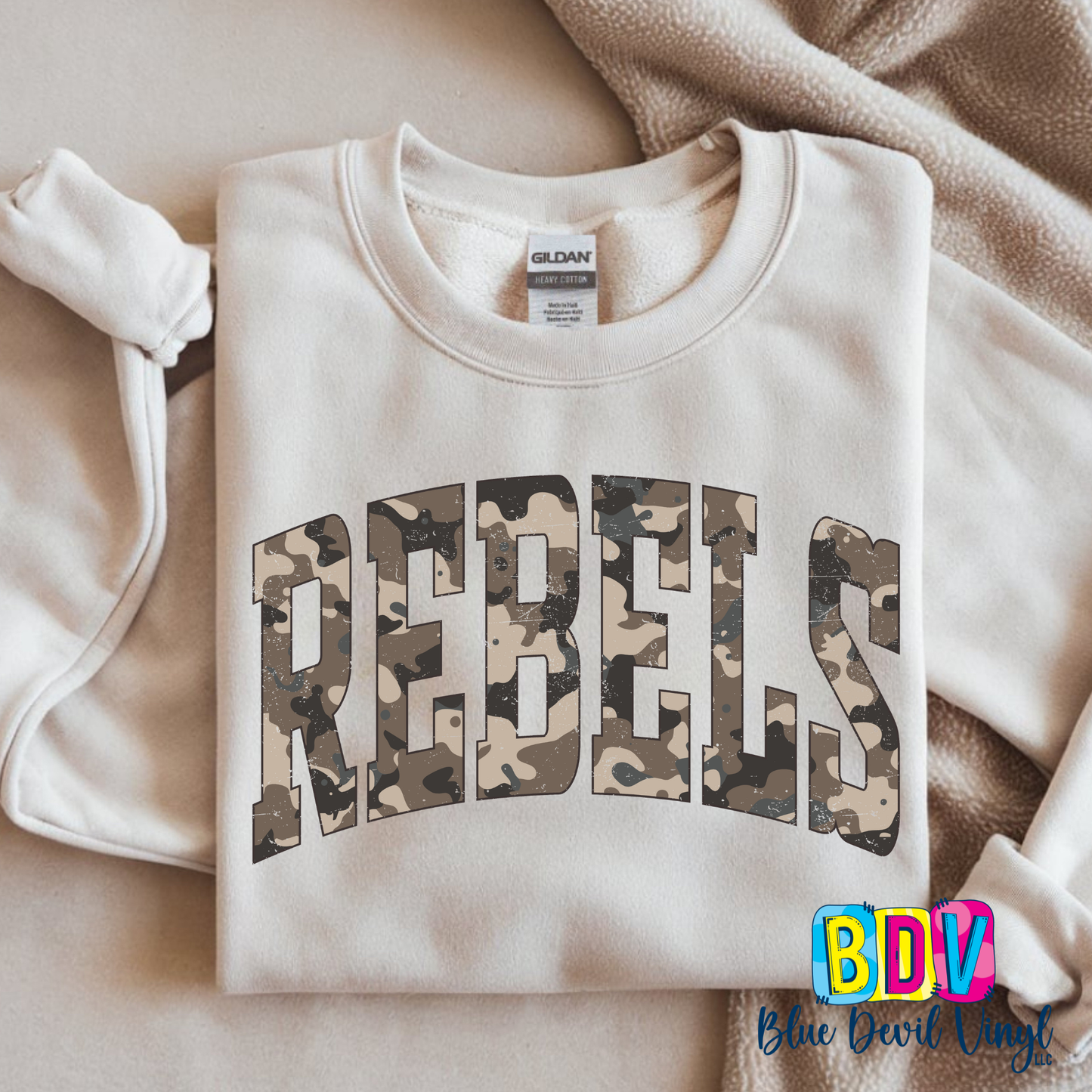 Rebels Camo Crewneck - Youth and Adult Options