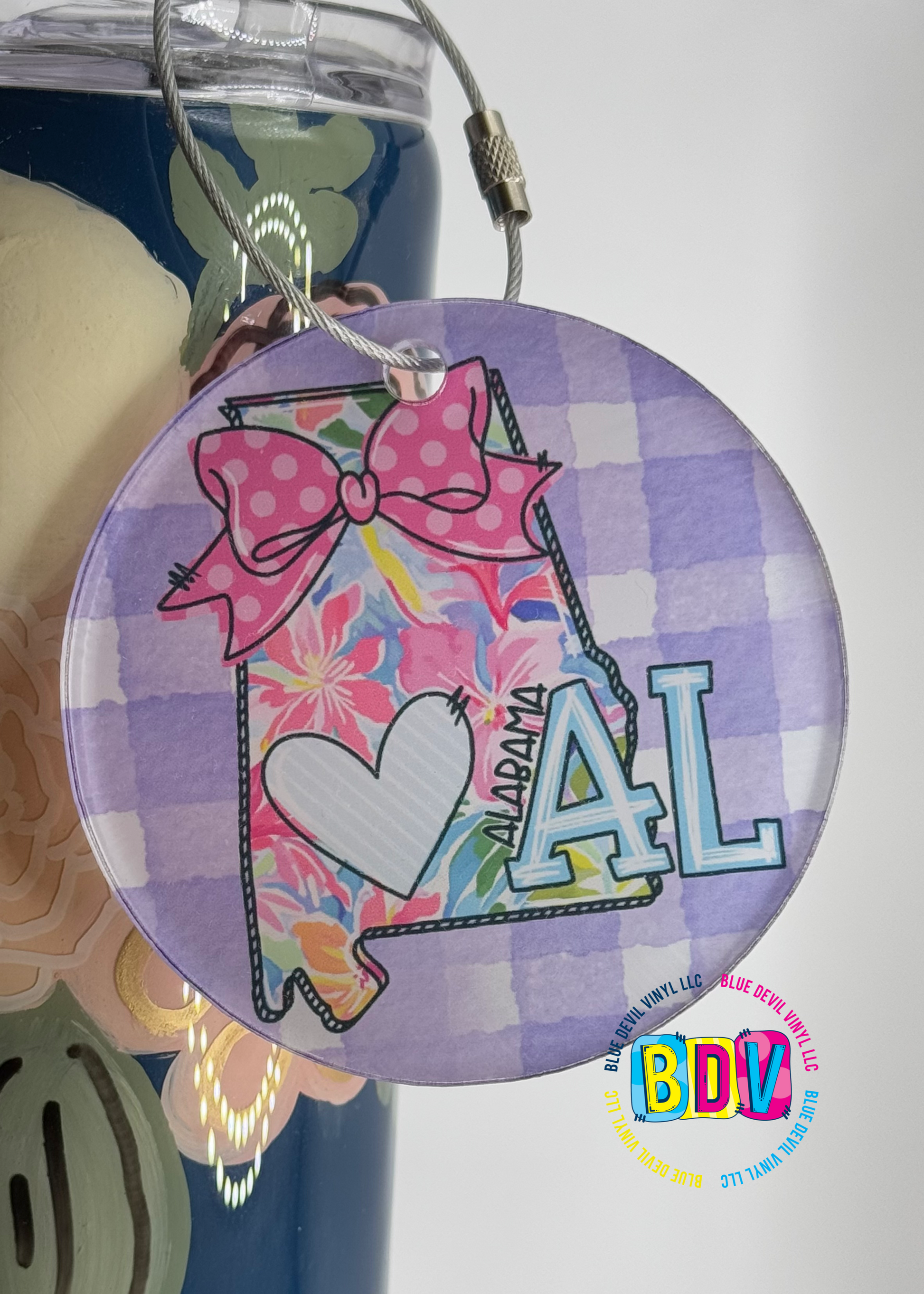 Bright State Bag Tag - Alabama 